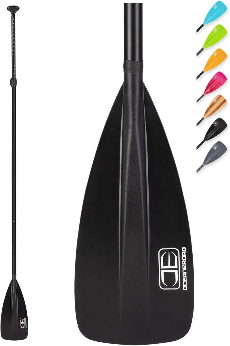 OCEANBROAD SUP Paddle - Adjustable Stand-Up Paddle for Paddleboard Kayak, Adjustable Aluminum Alloy Shaft with Reinforced Nylon Blades - Image 1